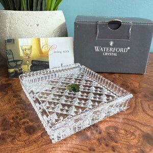 Waterford Crystal Lead Crystal Post-It Note Holder With Original Box Rare Coa